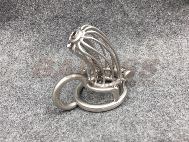 BA-14 Customize Stainless Steel/ Titanium Chastity Cage with Urethra Catheter Cock Cage