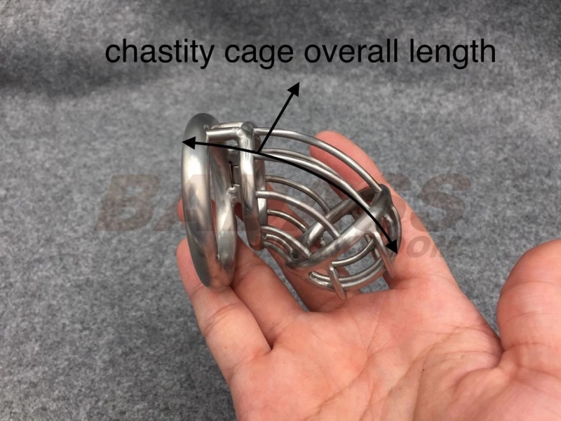 BA-24 Prevent Glans Exposed Customizable Stainless Steel/Titanium Chastity Cage Side Lock Cock Cage