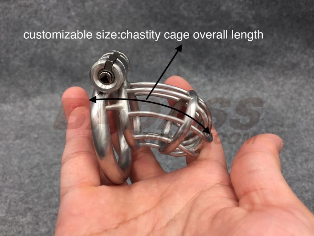 BA-21 Prevent Glans Exposed Customizable Chastity Cage Stainless Steel/titanium Cock Cage