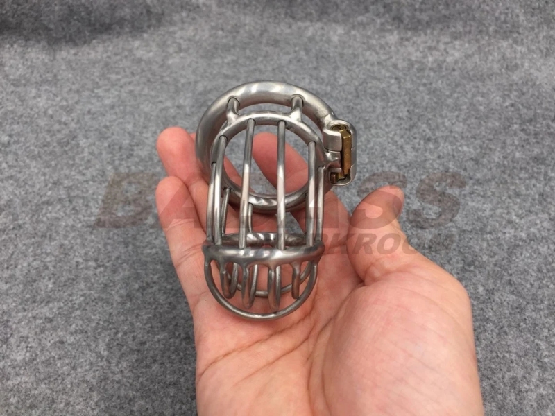BA-24 Prevent Glans Exposed Customizable Stainless Steel/Titanium Chastity Cage Side Lock Cock Cage