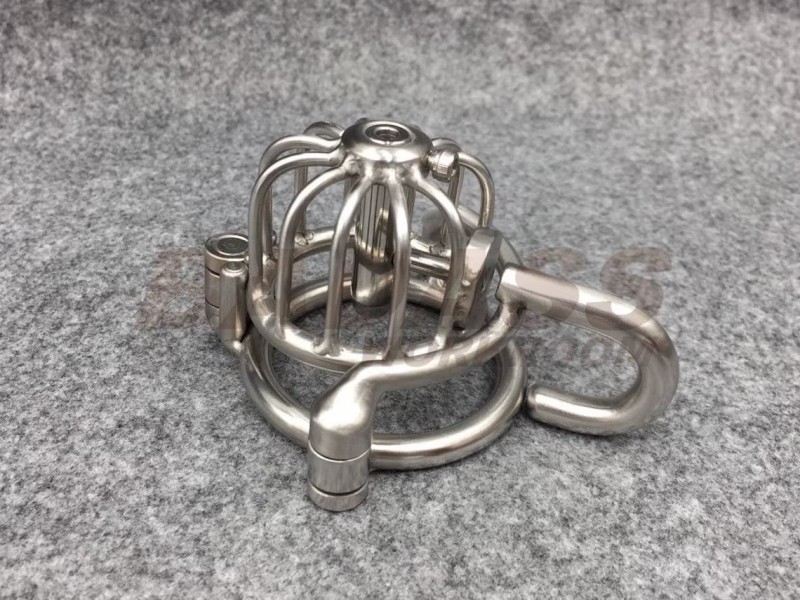 BA-13 Customize Permanent Chastity Cage with PA wand Stainless Steel/Titanium Short Cock Cage
