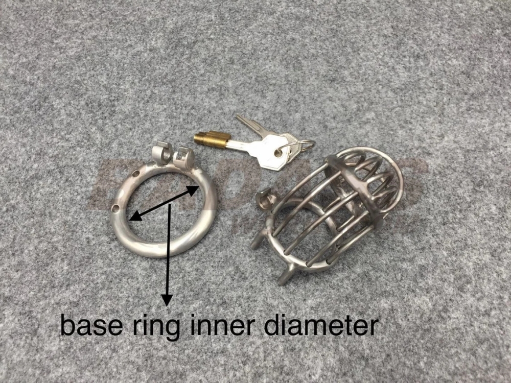 BA-24 Prevent Glans Exposed Customizable Stainless Steel/Titanium Chastity Cage Side Lock Cock Cage