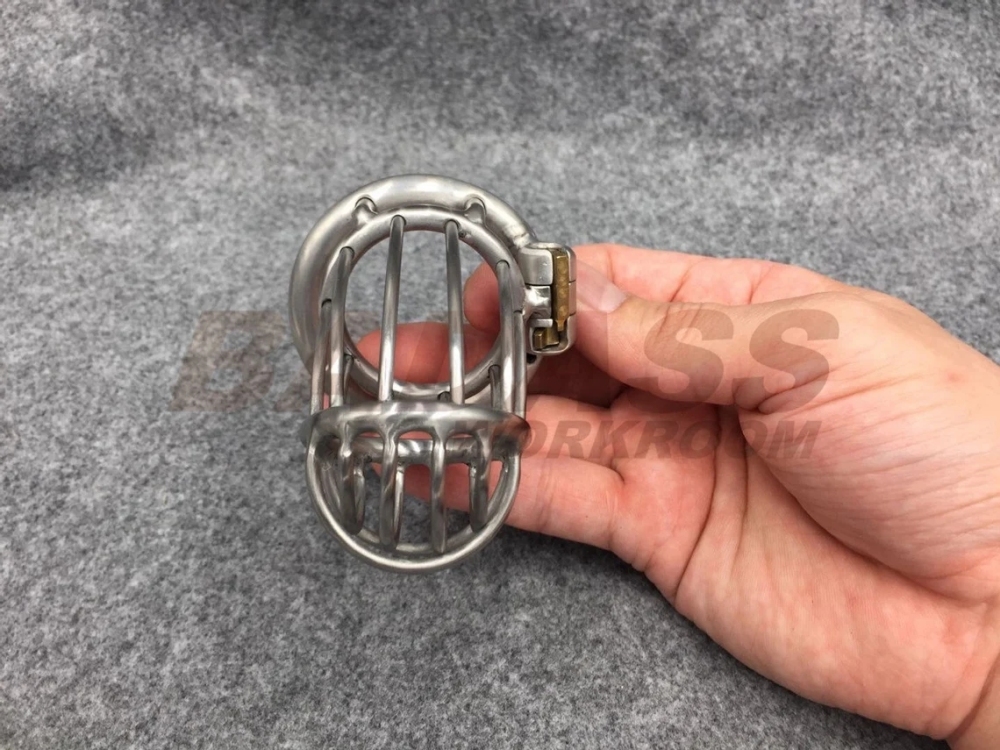 BA-24 Prevent Glans Exposed Customizable Stainless Steel/Titanium Chastity Cage Side Lock Cock Cage