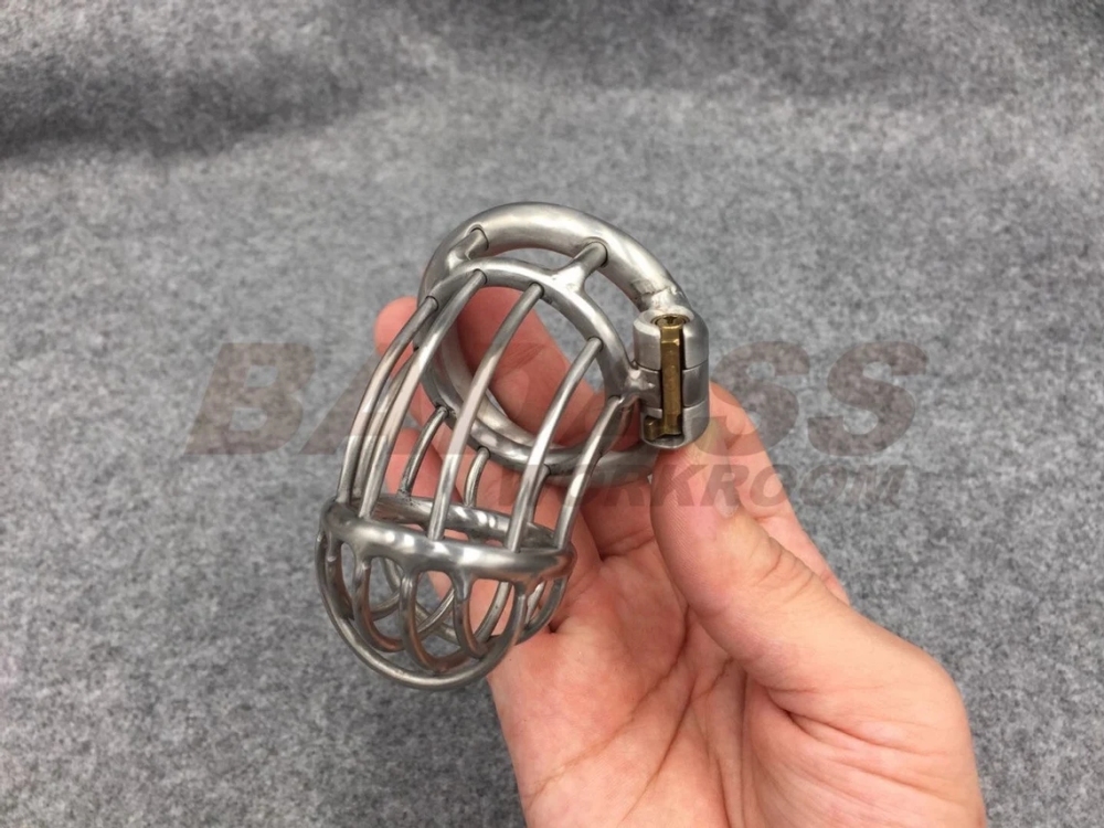 BA-24 Prevent Glans Exposed Customizable Stainless Steel/Titanium Chastity Cage Side Lock Cock Cage