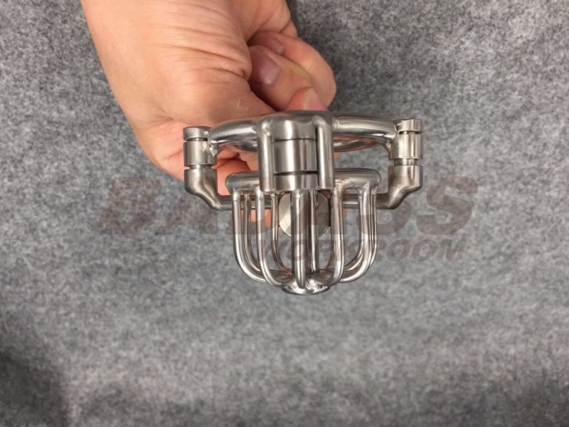 BA-13 Customize Permanent Chastity Cage with PA wand Stainless Steel/Titanium Short Cock Cage