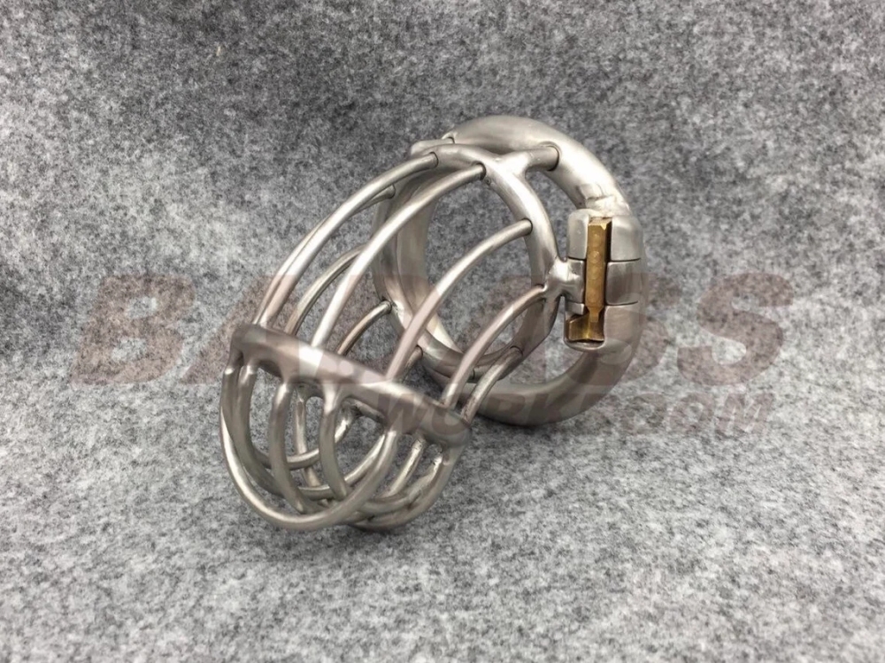 BA-24 Prevent Glans Exposed Customizable Stainless Steel/Titanium Chastity Cage Side Lock Cock Cage