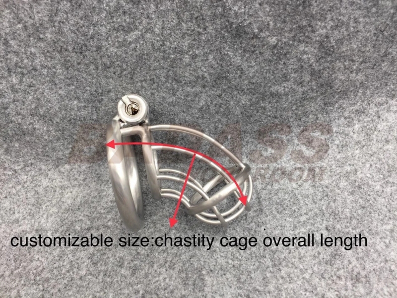 BA-20 Customize Chastity Cage Using Stealth Lock Stainless Steel/Titanium Cock Cage
