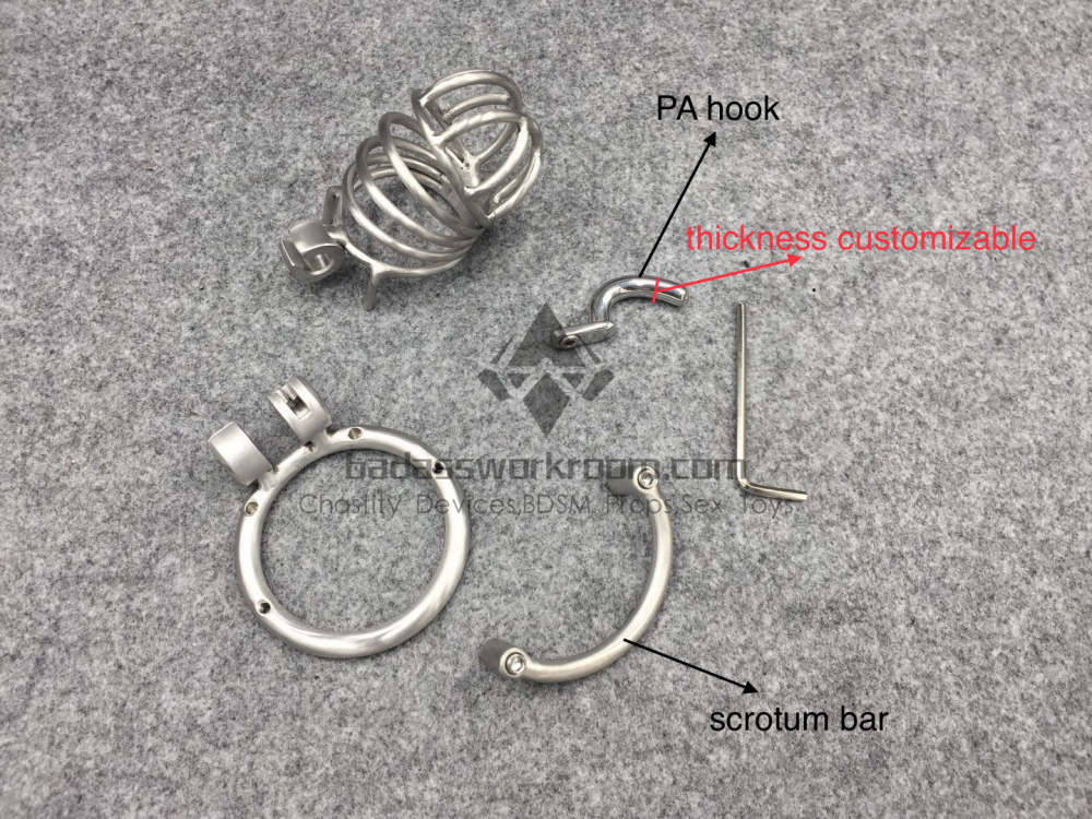 BA-04 Customize Chastity Cage Easy To Pee Stainless Steel/Titanium Cock Cage
