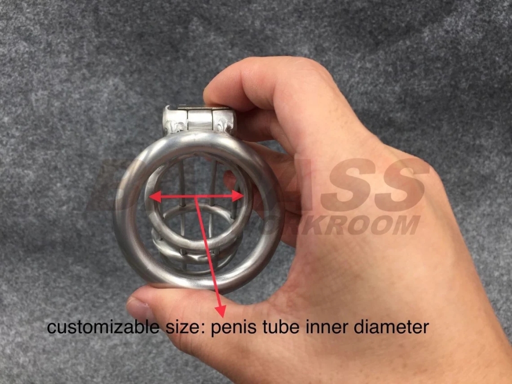 BA-20 Customize Chastity Cage Using Stealth Lock Stainless Steel/Titanium Cock Cage