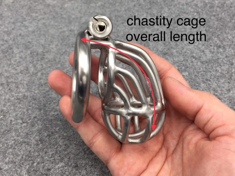 BA-12 Customize Chastity Cage Right Angle Design Stainless Steel/Titanium Cock Cage