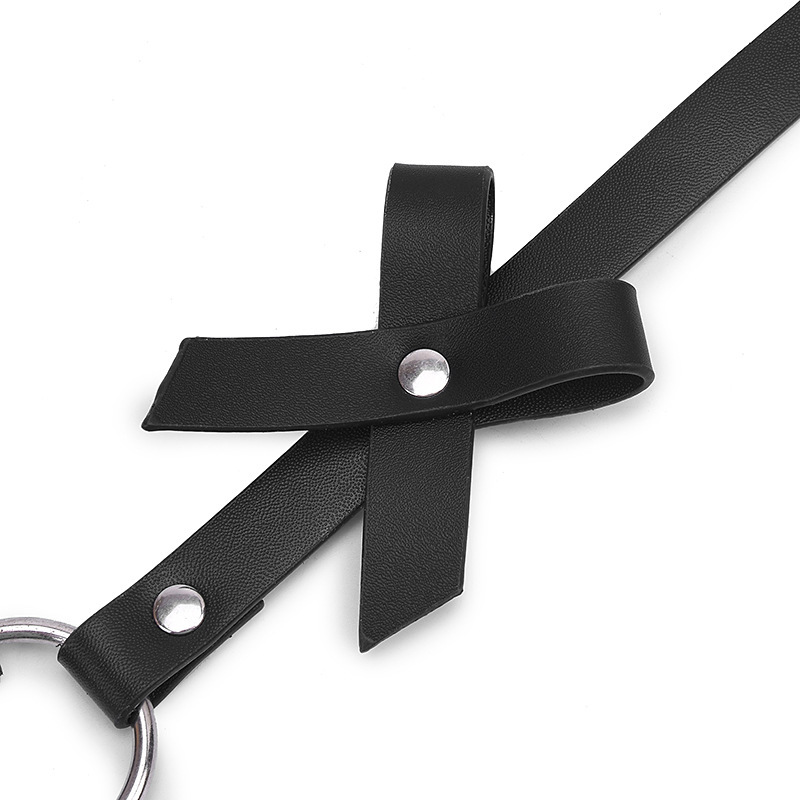 Size Adjustable Bondage Restraints Hand Cuffs Thigh Garter Belt Kit