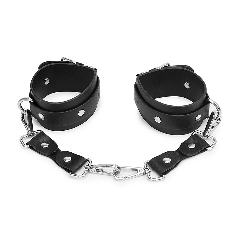 Size Adjustable Bondage Restraints Hand Cuffs Thigh Garter Belt Kit