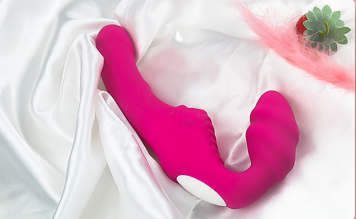 Strapless Strapon Dildo Vibrator Female Double Vibrating G Spot Adult Sex Toys