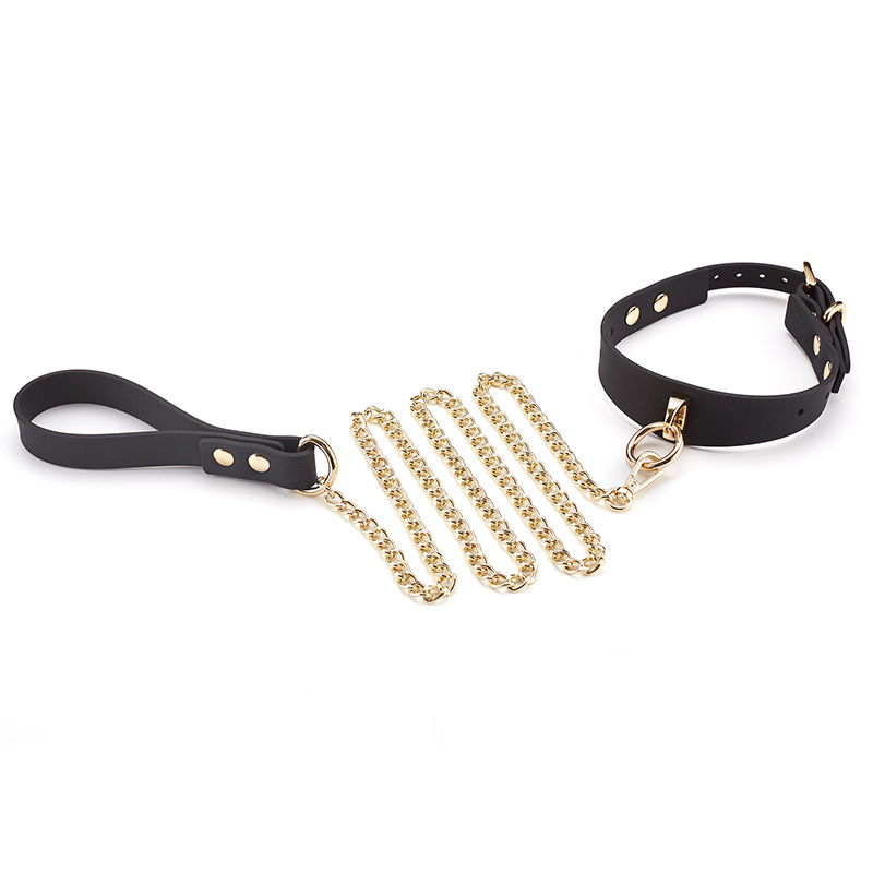 Leather Bondage Gear Silicone Collar Handcuffs Ankle Cuffs