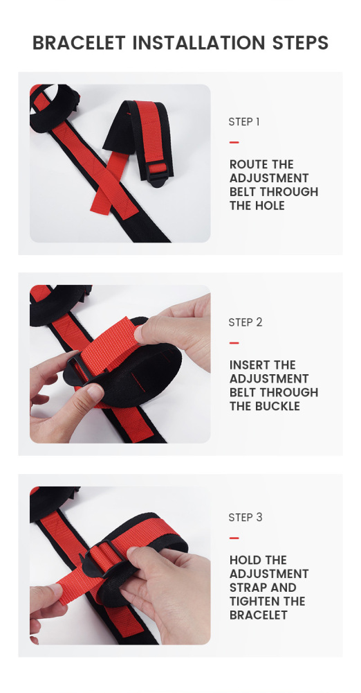 Bed Restraint Strap Set Collar Handcuffs Ankle-Cuffs