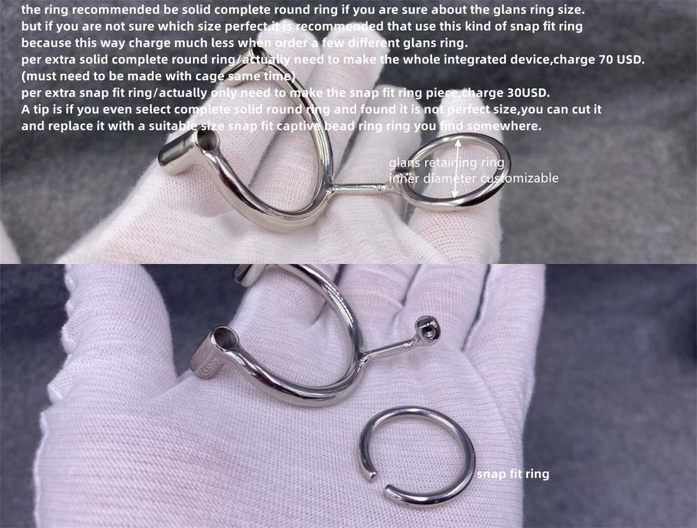 BA-34R Customize Chastity Cage Stainless Steel/Titanium Cock Cage
