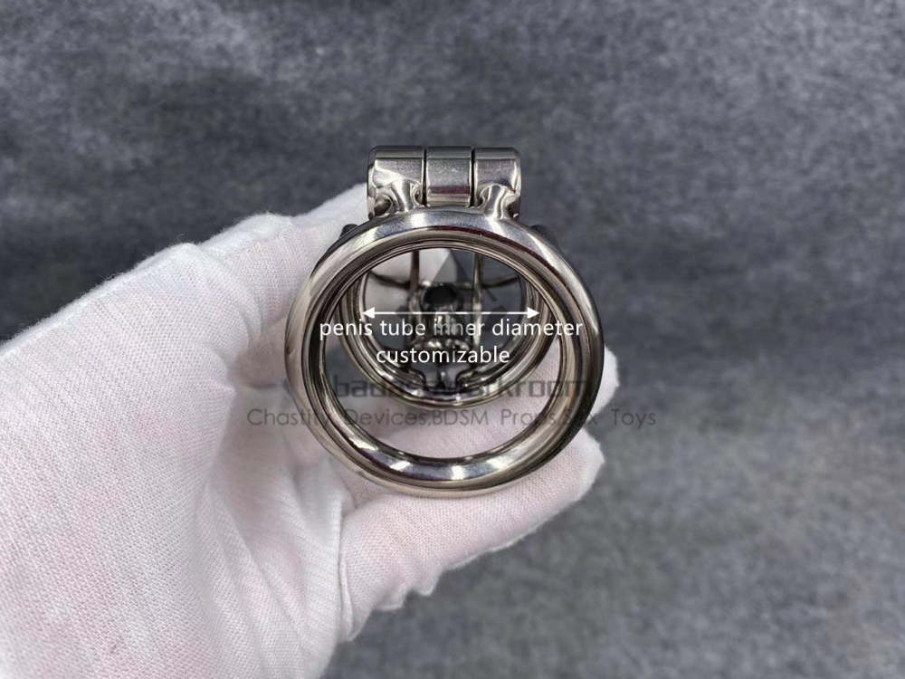 BA-20P Customize Chastity Cage Using Stealth Lock Stainless Steel/Titanium Cock Cage