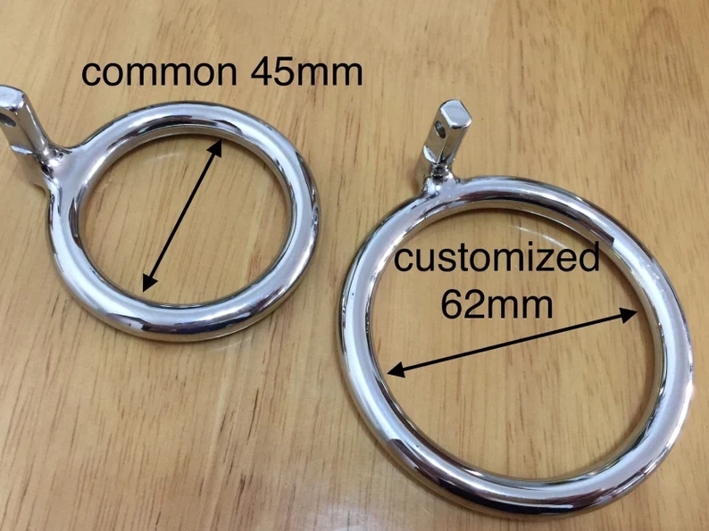 Customize Separate Base Ring for Chastity Cages Using Padlock to Lock