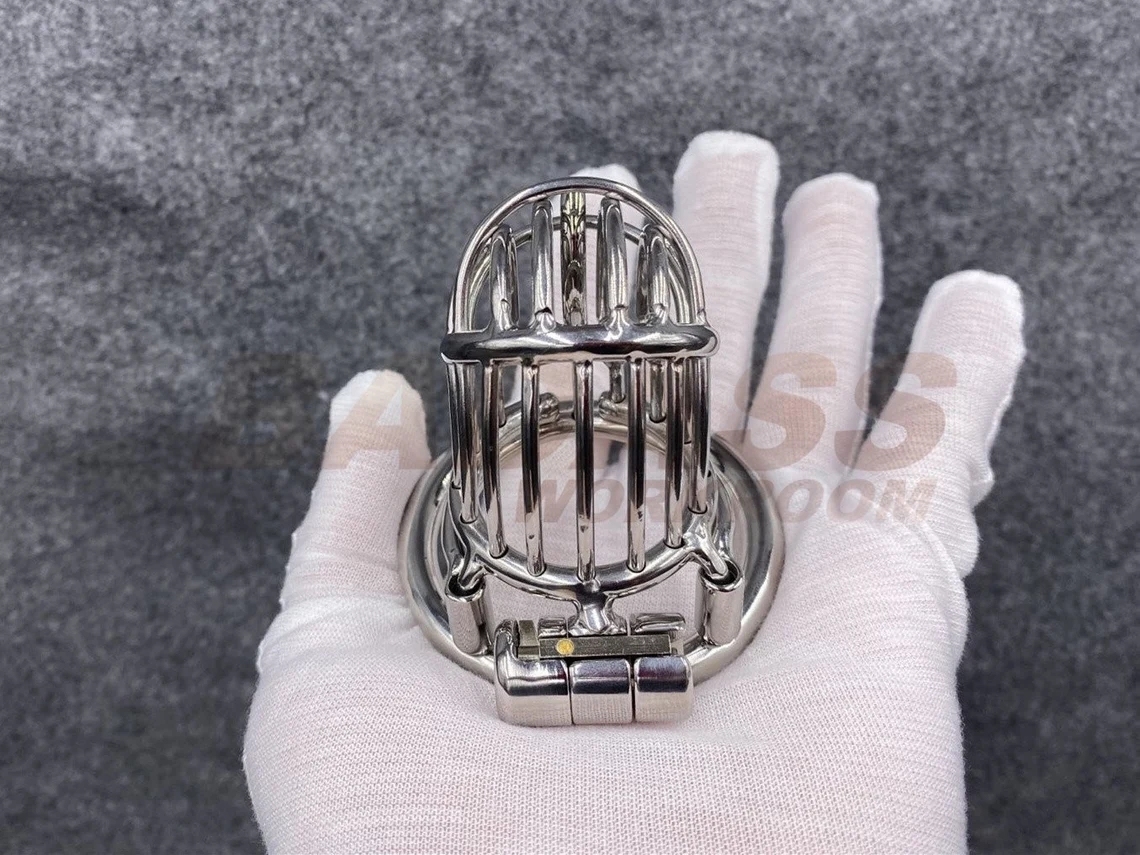 BA-25 Customizable Dense Bars Chastity Cage with Integrated PA Device Stainless Steel/Titanium Cock Cage