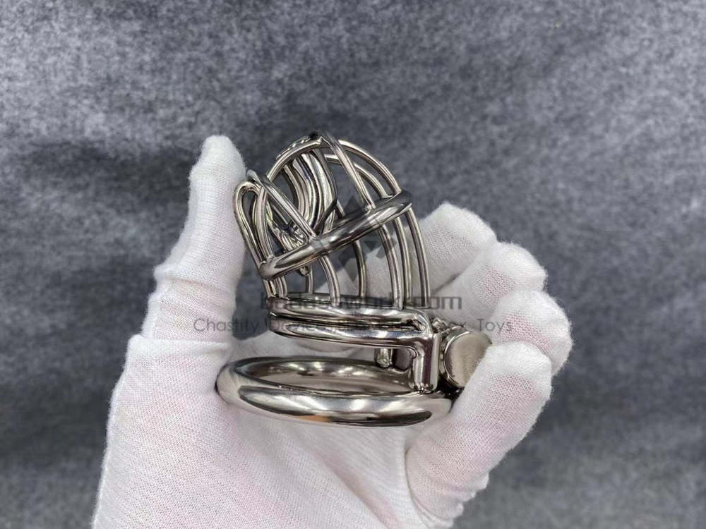 BA-20P Customize Chastity Cage Using Stealth Lock Stainless Steel/Titanium Cock Cage
