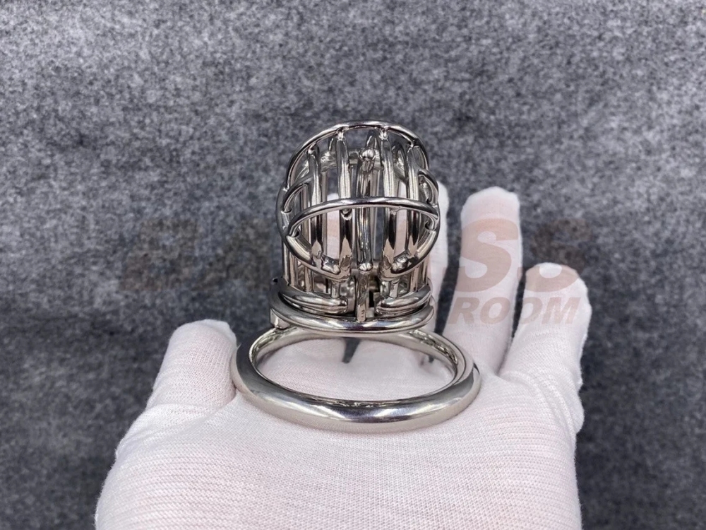 BA-25 Customizable Dense Bars Chastity Cage with Integrated PA Device Stainless Steel/Titanium Cock Cage