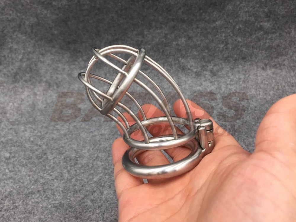 BA-01 Customize Chastity Cage Dual Lock System Stainless Steel/Titanium Cock Cage Locked With Permanent Lock Or Screw