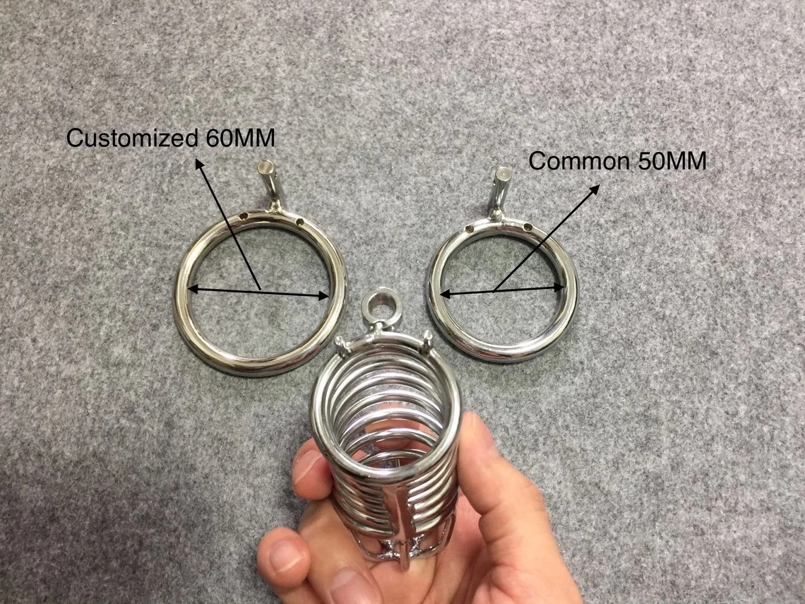 Customize Separate Base Ring for Chastity Cages Use Padlock