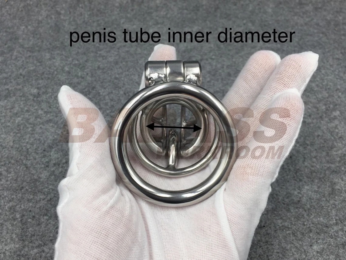 BA-22 Customizable Chastity Cage Stainless Steel/Titanium Cock Cage With Integrated PA hook and Scrotum Press Ring to Prevent Ball Escape