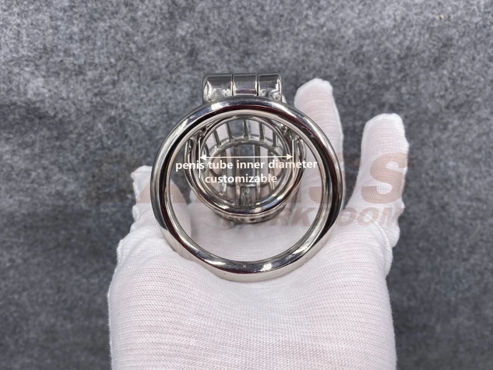 BA-25 Customizable Dense Bars Chastity Cage with Integrated PA Device Stainless Steel/Titanium Cock Cage