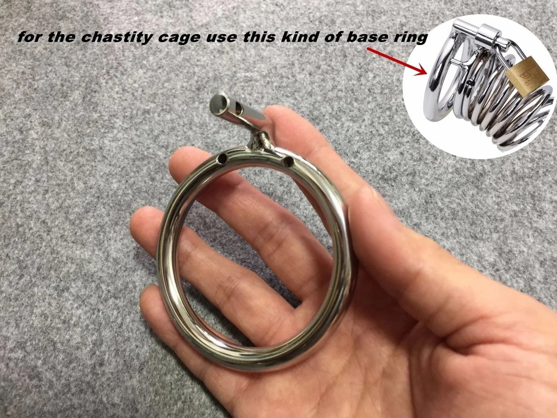 Customize Separate Base Ring for Chastity Cages Use Padlock