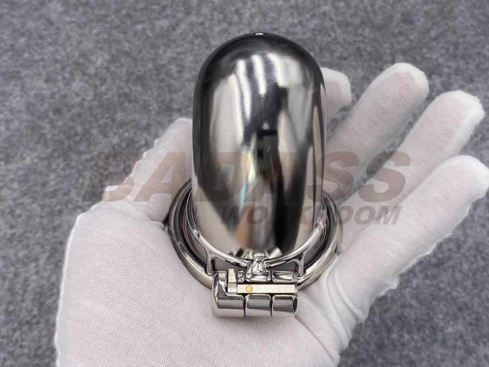 BA-31Customize Fully Enclosed Chastity Cage with Shower Head Design Stainless Steel/Titanium Cock Cage