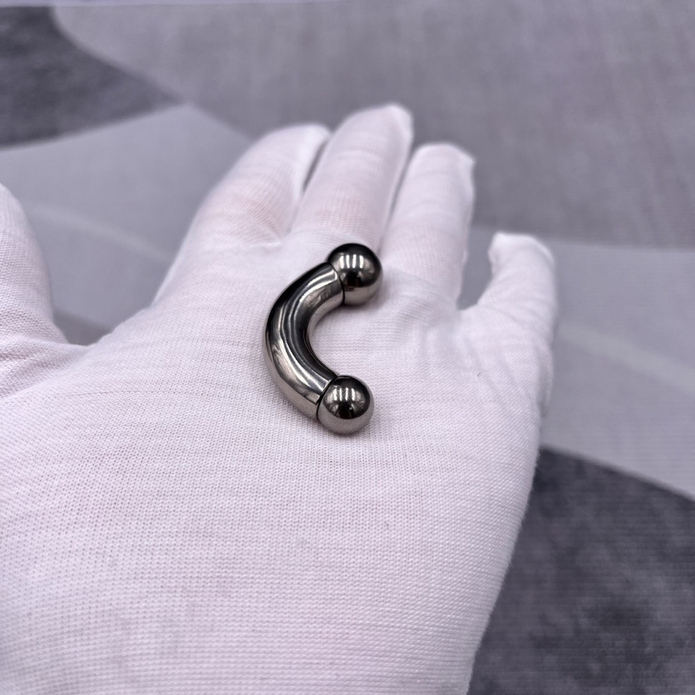 In Stock Gauge/Thickness 9mm Titanium Body Jewelry Bent Barbell