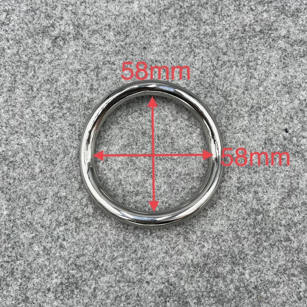 In Stock, 58mm Inner Diamter, 8mm Gauge Stainless Steel Curved Cock Ring Ergonomic Ring