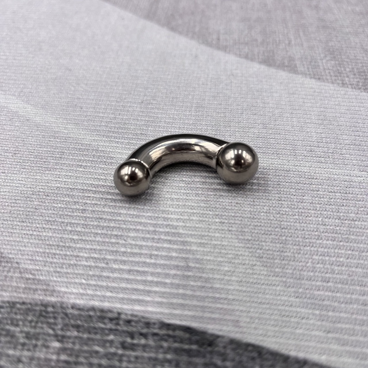 In Stock Gauge/Thickness 9mm Titanium Body Jewelry Bent Barbell