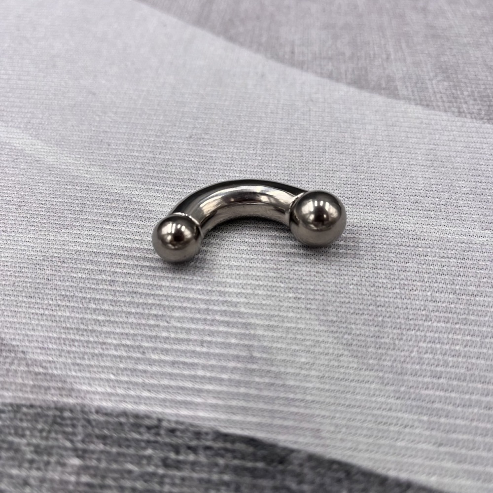 In Stock Gauge/Thickness 9mm Titanium Body Jewelry Bent Barbell