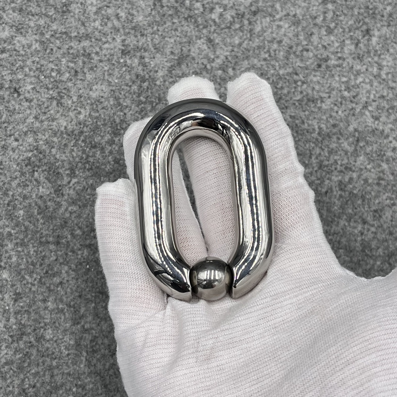 In Stock Weight 200g Stainless Steel Square Shape Testicle Ring Scrotum Ball Stretcher Ring