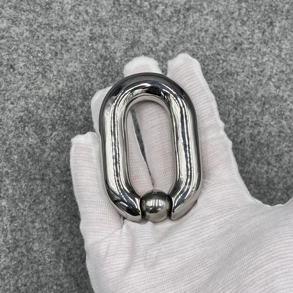 In Stock Weight 200g Stainless Steel Square Shape Testicle Ring Scrotum Ball Stretcher Ring