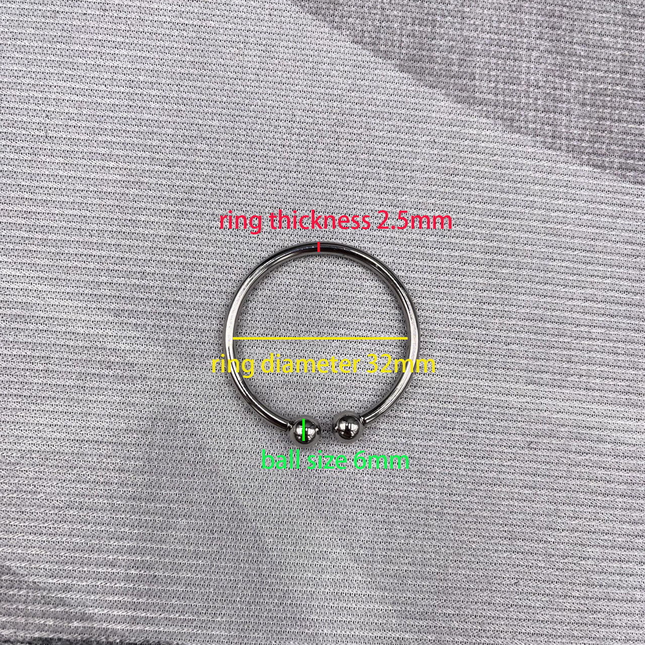 In Stock Ring Thickness 2.5mm Stainless Steel Body Jewelry Circular Barbell