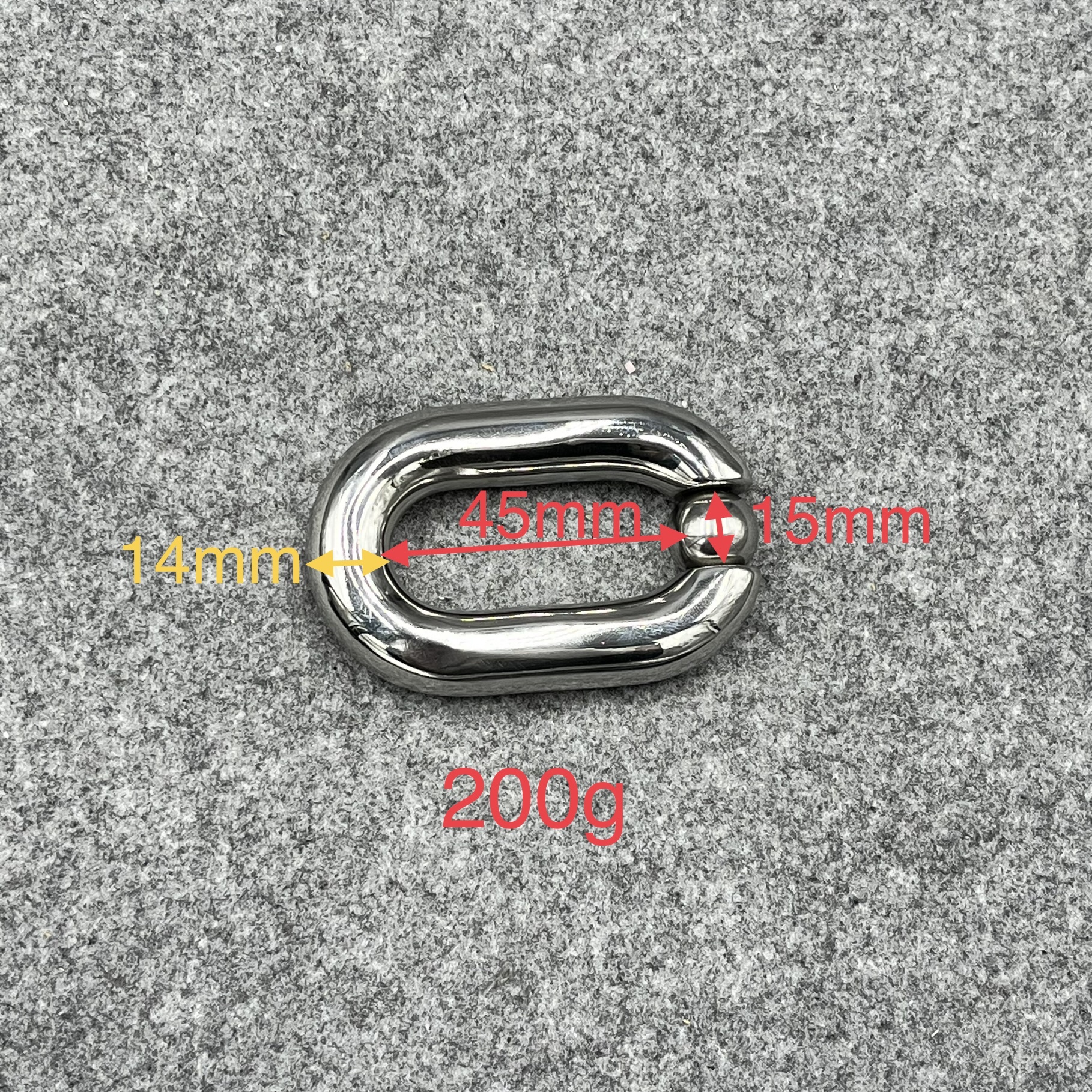 In Stock Weight 200g Stainless Steel Square Shape Testicle Ring Scrotum Ball Stretcher Ring