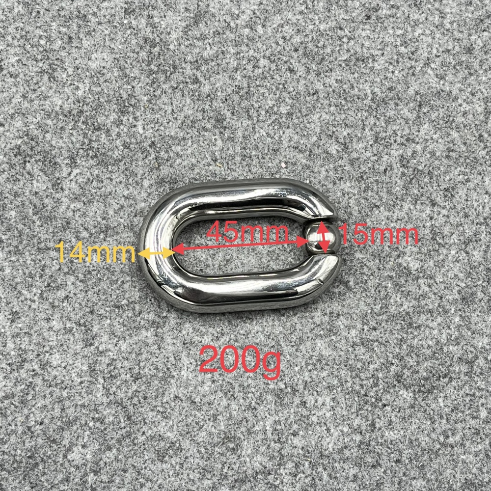In Stock Weight 200g Stainless Steel Square Shape Testicle Ring Scrotum Ball Stretcher Ring