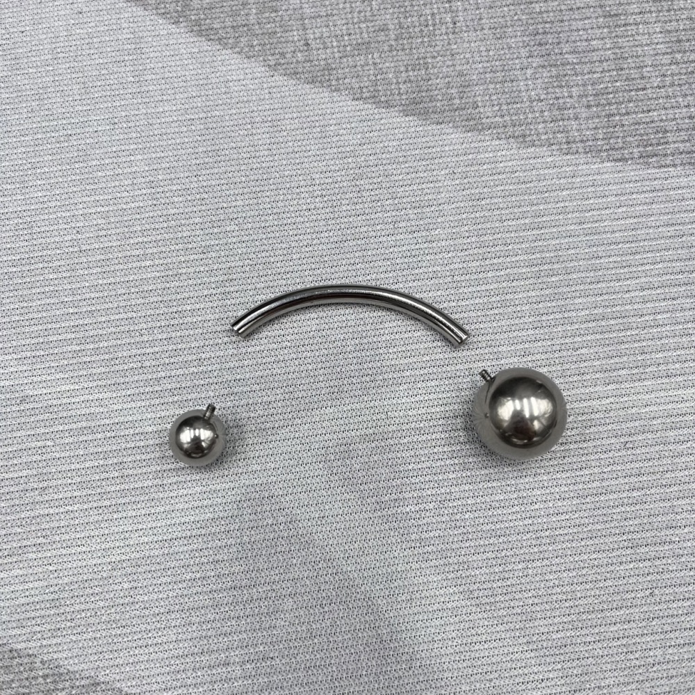In Stock Gauge/Thickness 3.5mm Titanium Body Jewelry Bent Barbell
