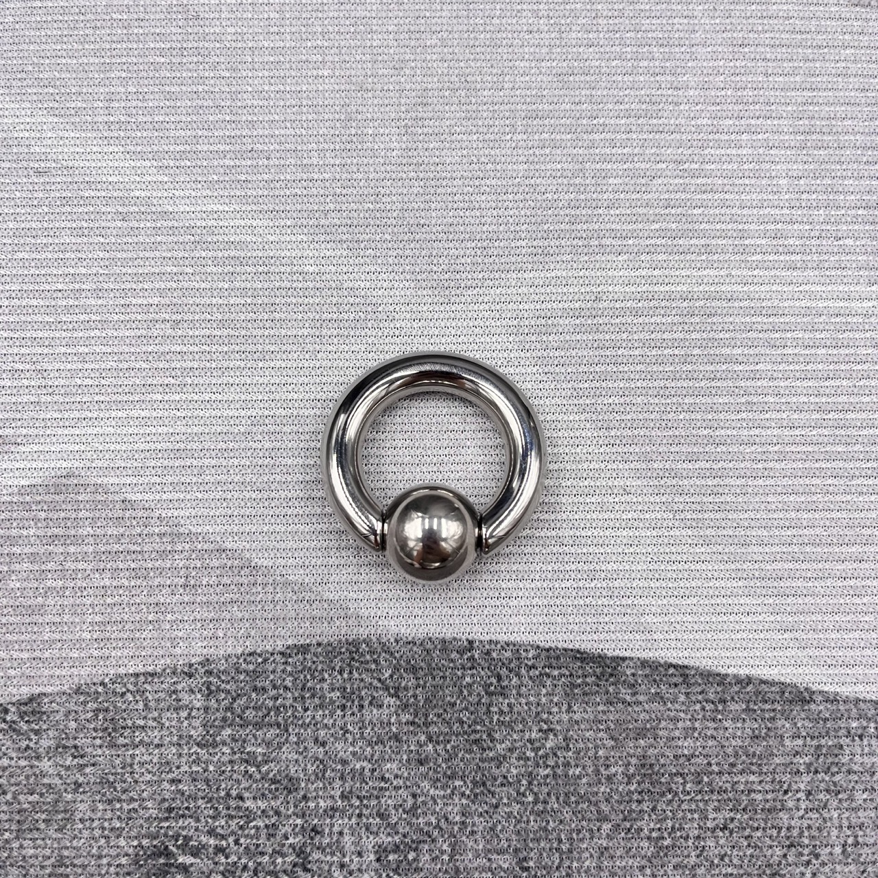 In Stock Thickness 6mm Stainless Steel Body Jewelry Snap Fit Captive Bead Ring