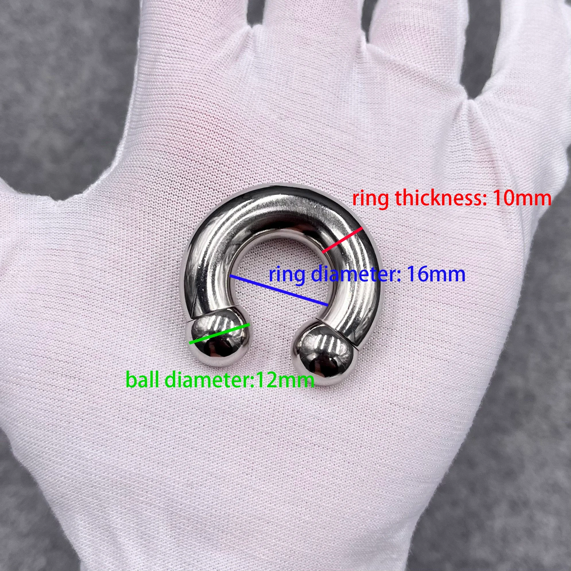 In Stock Ring Thickness 10mm Stainless Steel Body Jewelry Circular Barbell