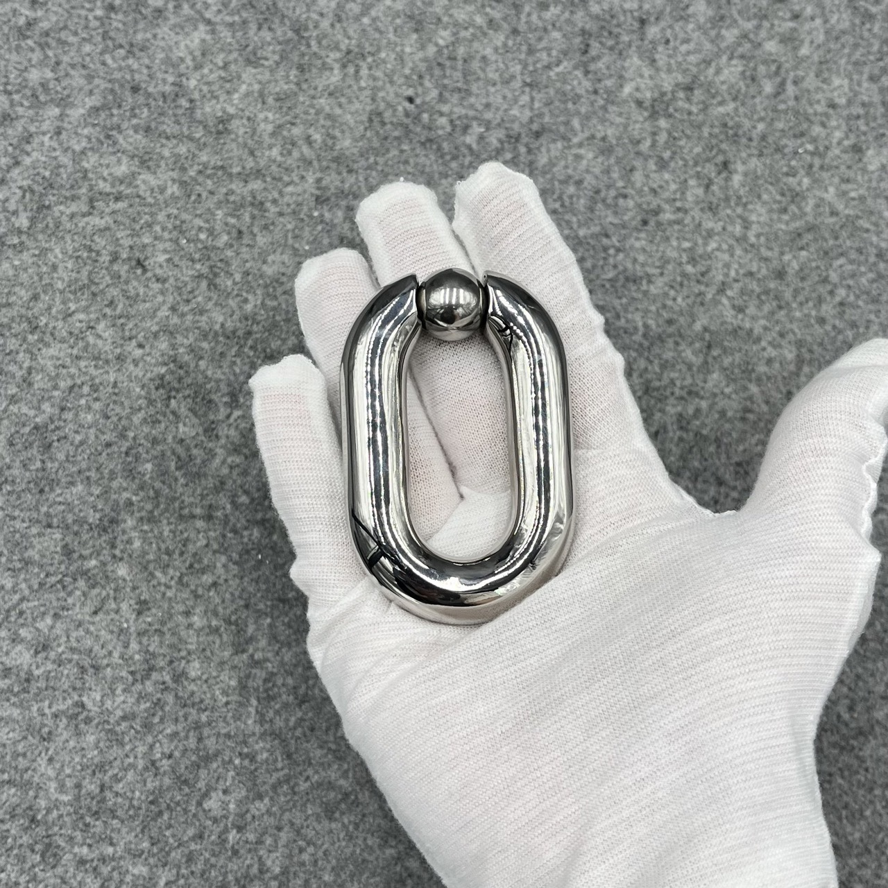 In Stock Weight 200g Stainless Steel Square Shape Testicle Ring Scrotum Ball Stretcher Ring