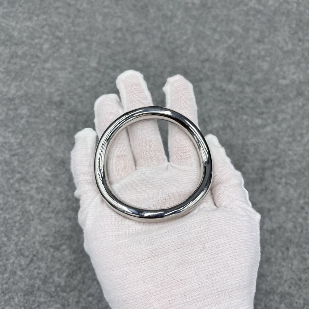 In Stock, 58mm Inner Diamter, 8mm Gauge Stainless Steel Curved Cock Ring Ergonomic Ring