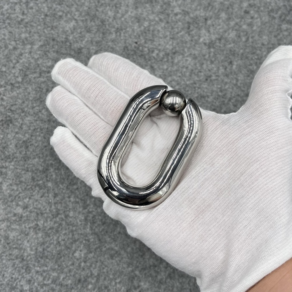 In Stock Weight 200g Stainless Steel Square Shape Testicle Ring Scrotum Ball Stretcher Ring