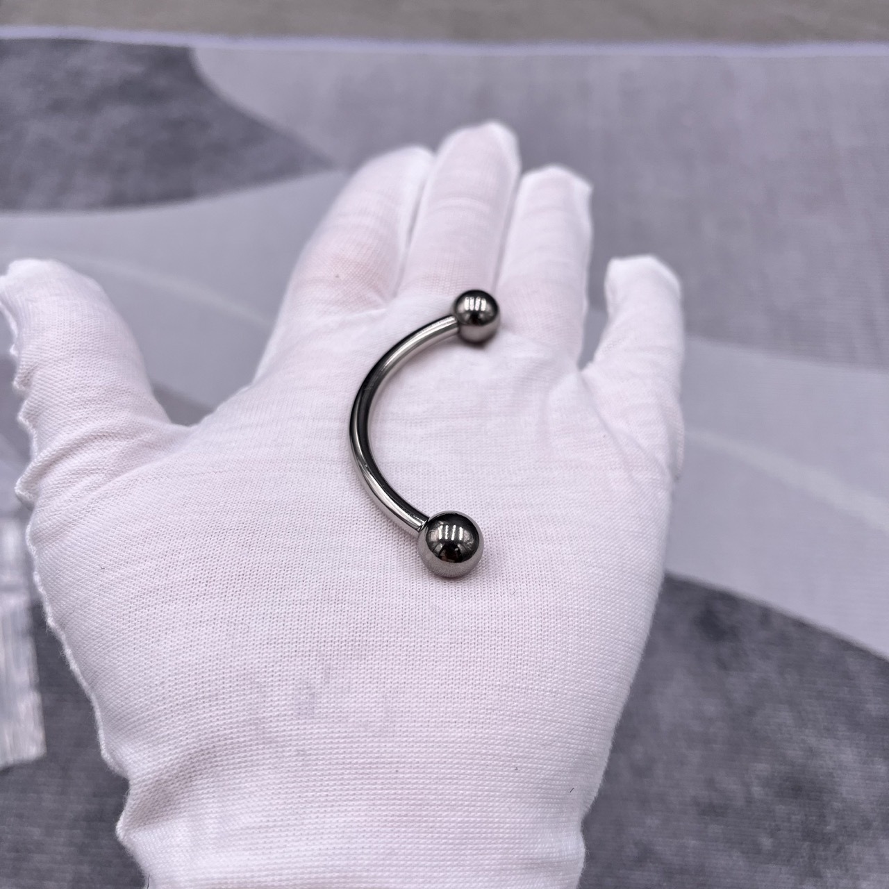 In Stock Gauge/Thickness 3mm Titanium Body Jewelry Bent Barbell