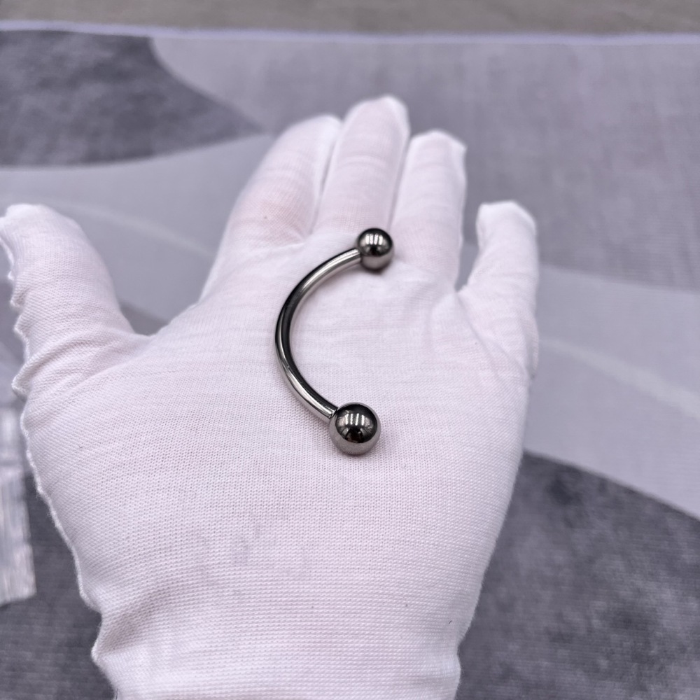 In Stock Gauge/Thickness 3mm Titanium Body Jewelry Bent Barbell
