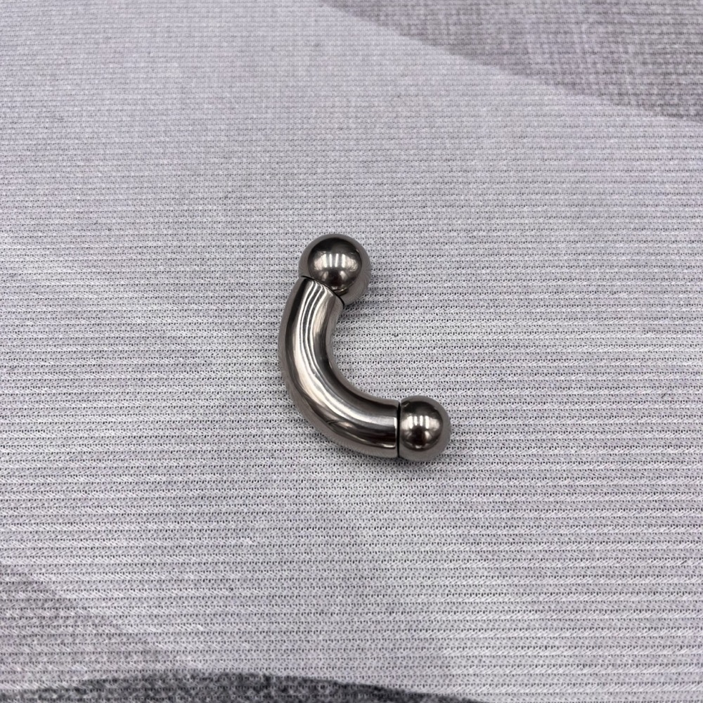 In Stock Gauge/Thickness 9mm Titanium Body Jewelry Bent Barbell