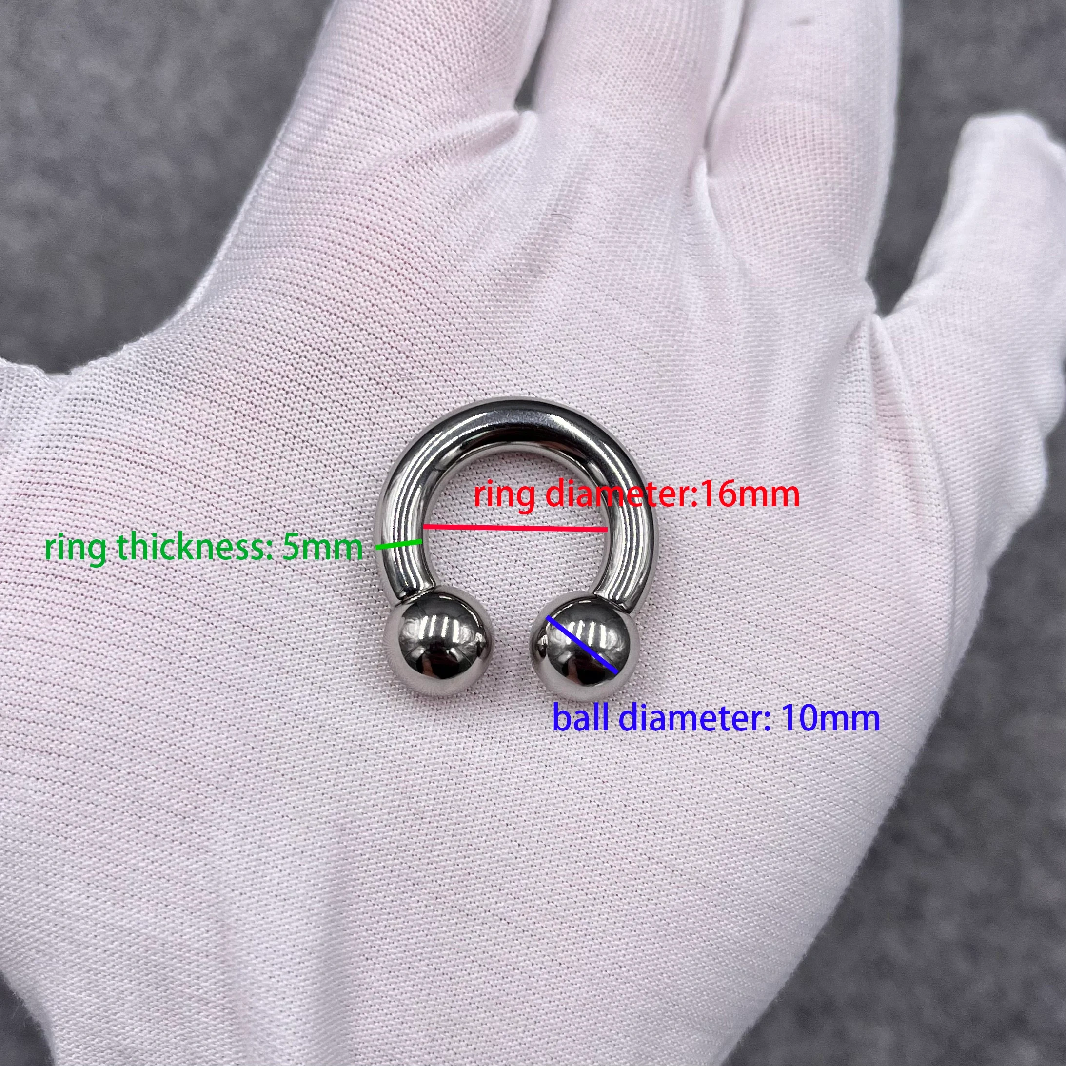 In Stock Ring Thickness 5mm Stainless Steel Body Jewelry Circular Barbell